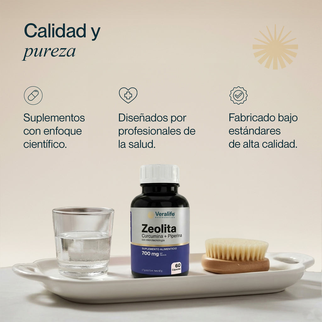 Zeolita con Curcumina y Piperina